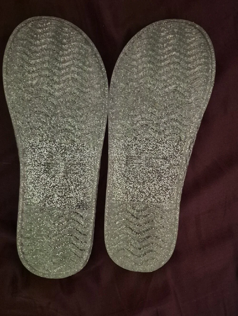 wonder nation Girls' Glitter Jelly Slip-On Sandals - Silver